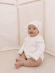 Luna + Luca Knotted Hat - White