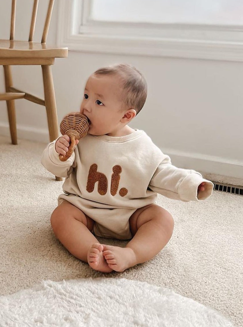 "hi." Bubble Romper