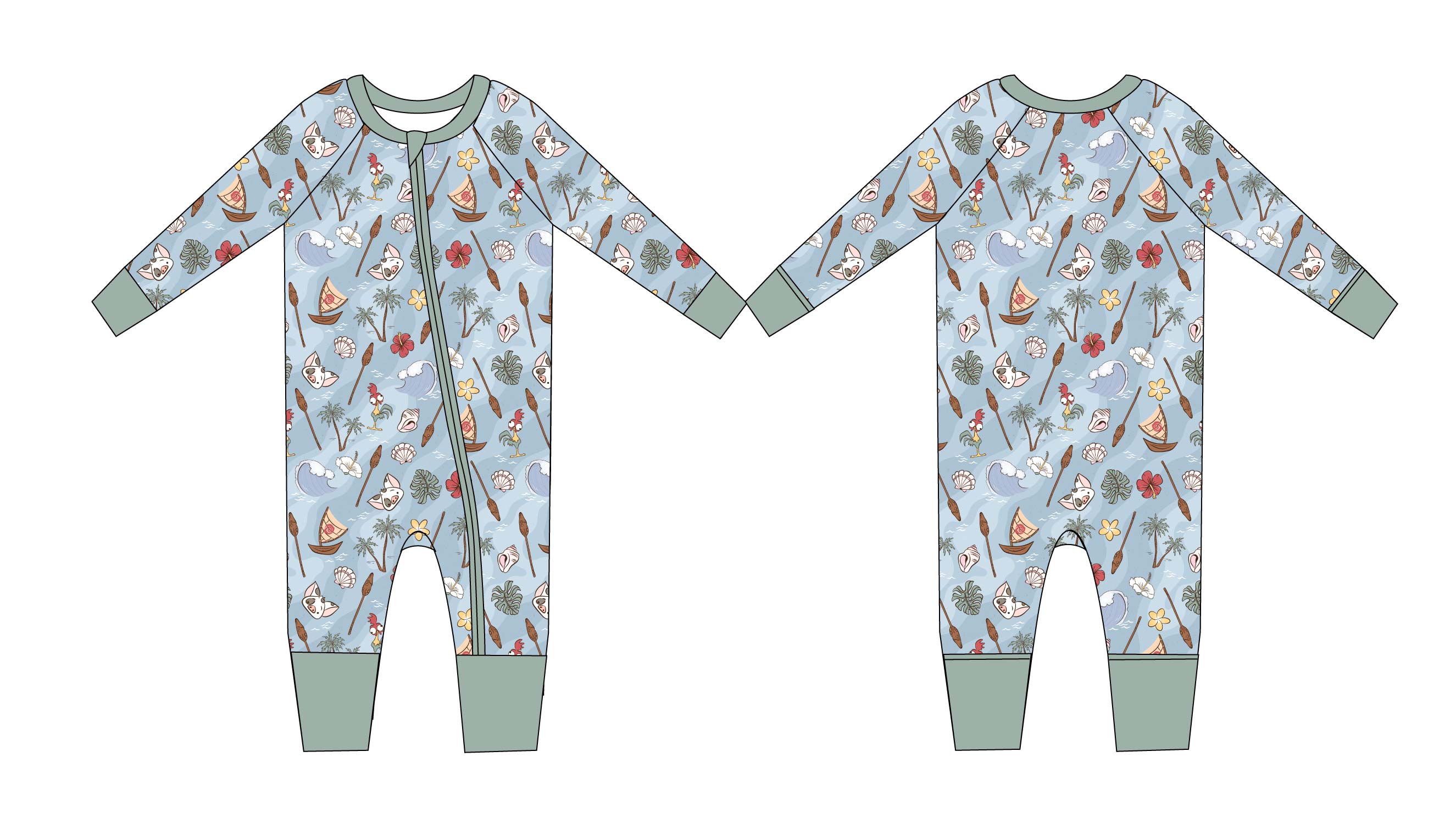 Oceania - Zip Romper