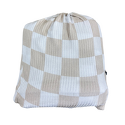 Nude Checkers (ribbed) - Changing Pad Cover