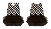 Mouse Checkers (black) | Tutu Bodysuit Dress