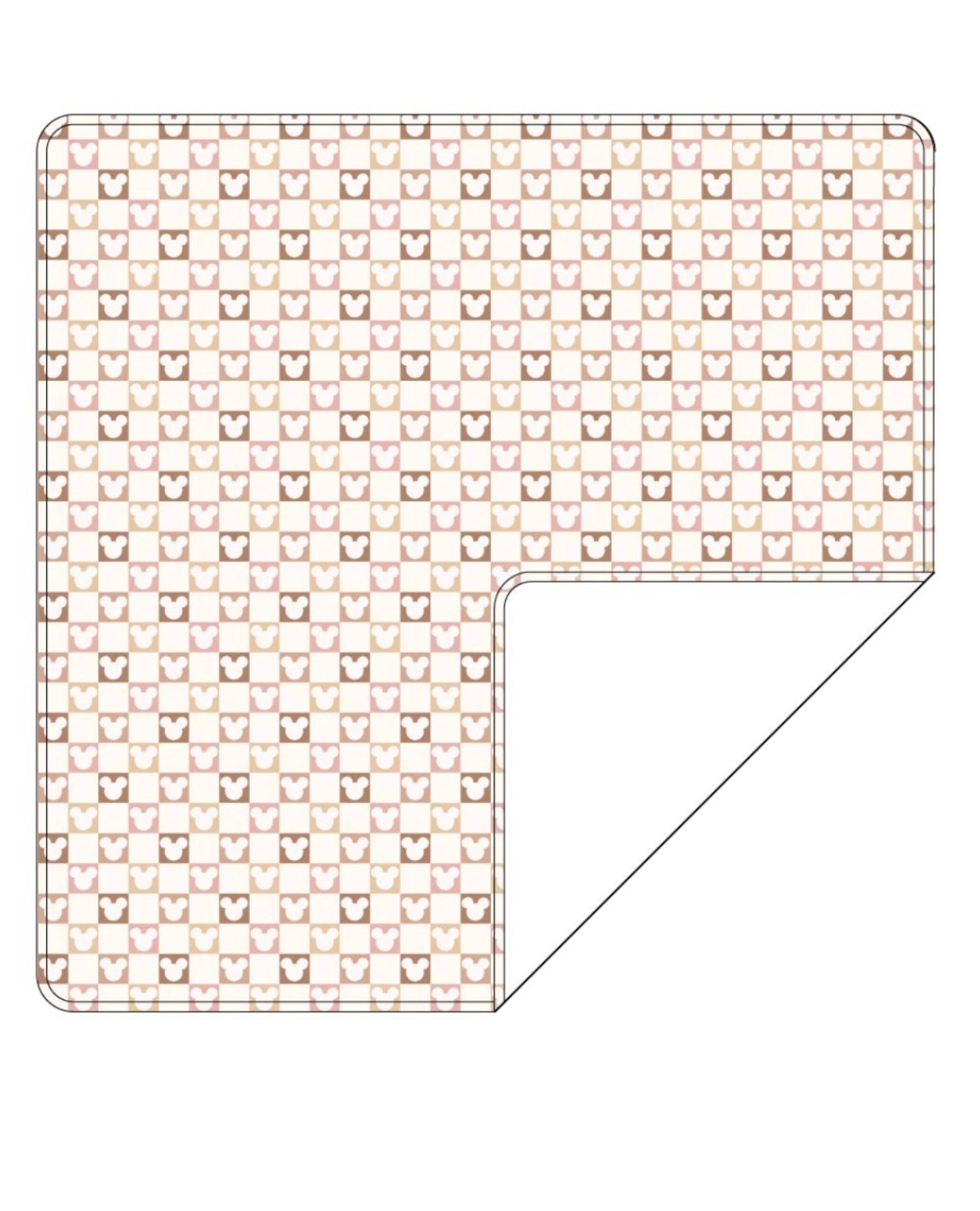 Mouse Checkers (pink) | Lightweight Blanket