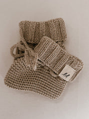 Luna + Luca Organic Booties - Heather Beige