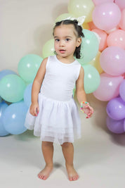 Solid White - Tutu Bodysuit Dress