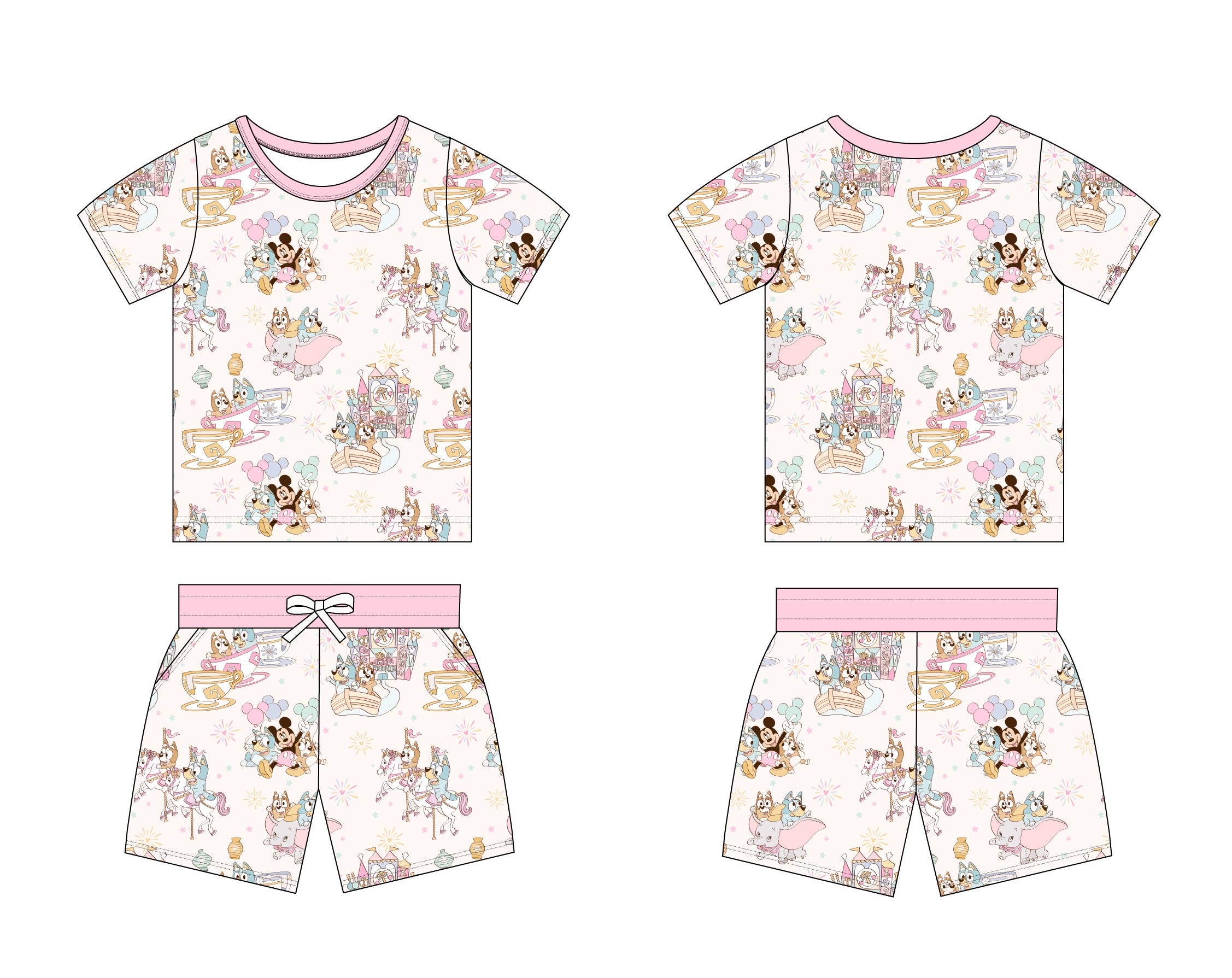 Pastel Park (Cotton Candy) - Pocket Short Set