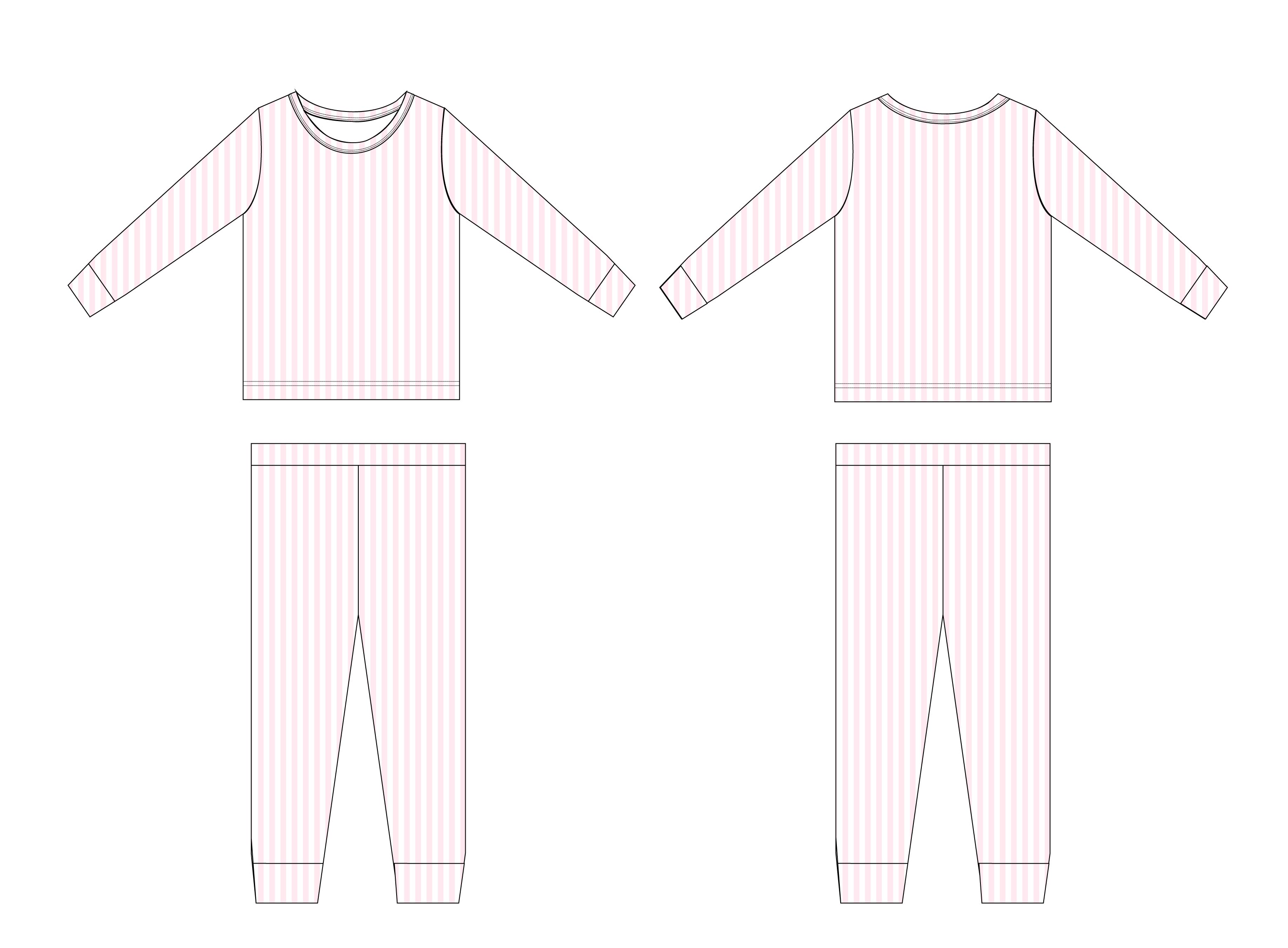 Pink Stripes - Set