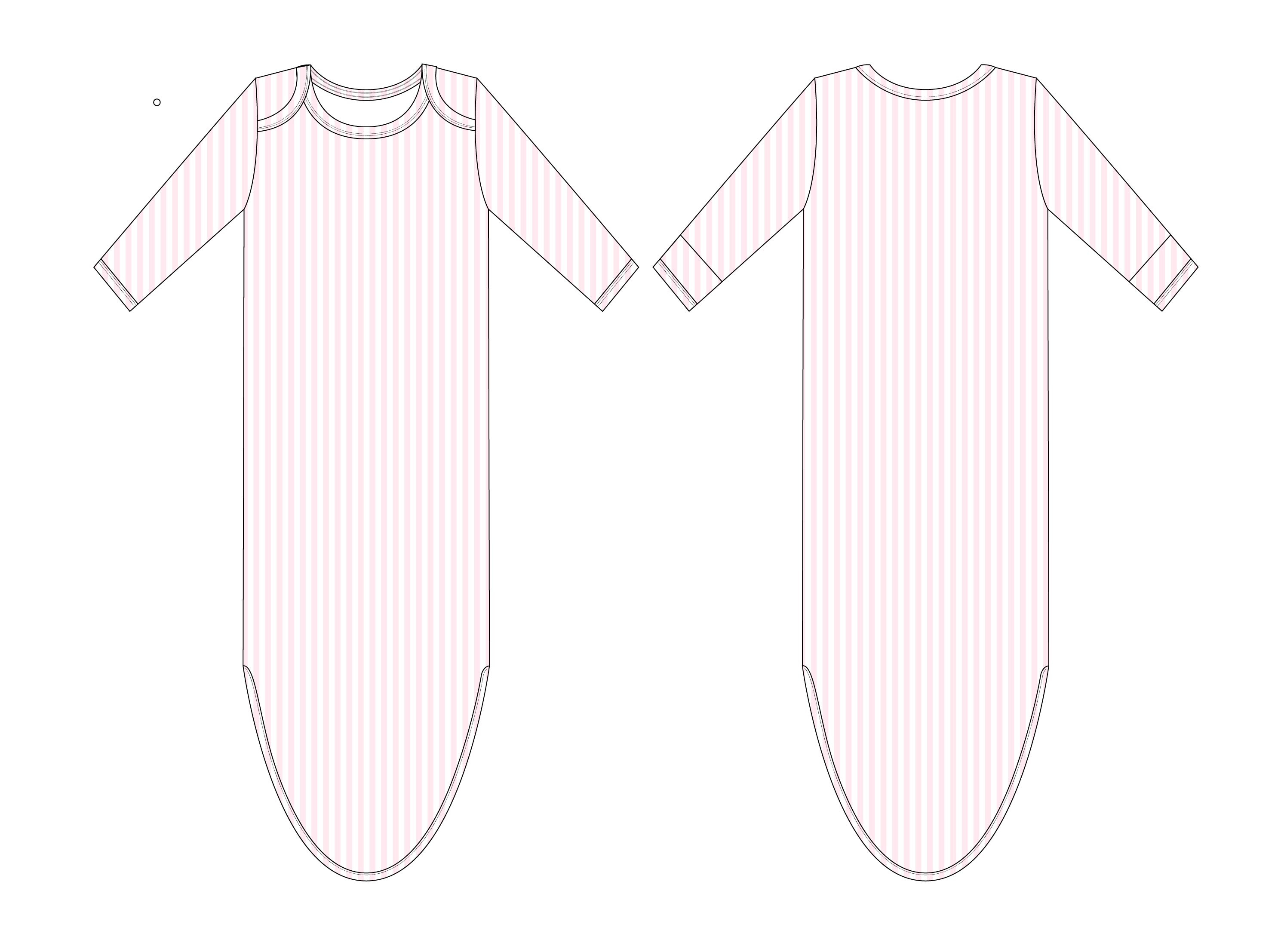 Pink Stripes - Knot Gown