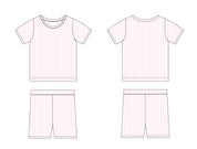 Pink Stripes - Short Set