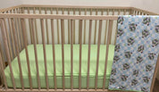 Lime (ribbed) - Crib Sheet