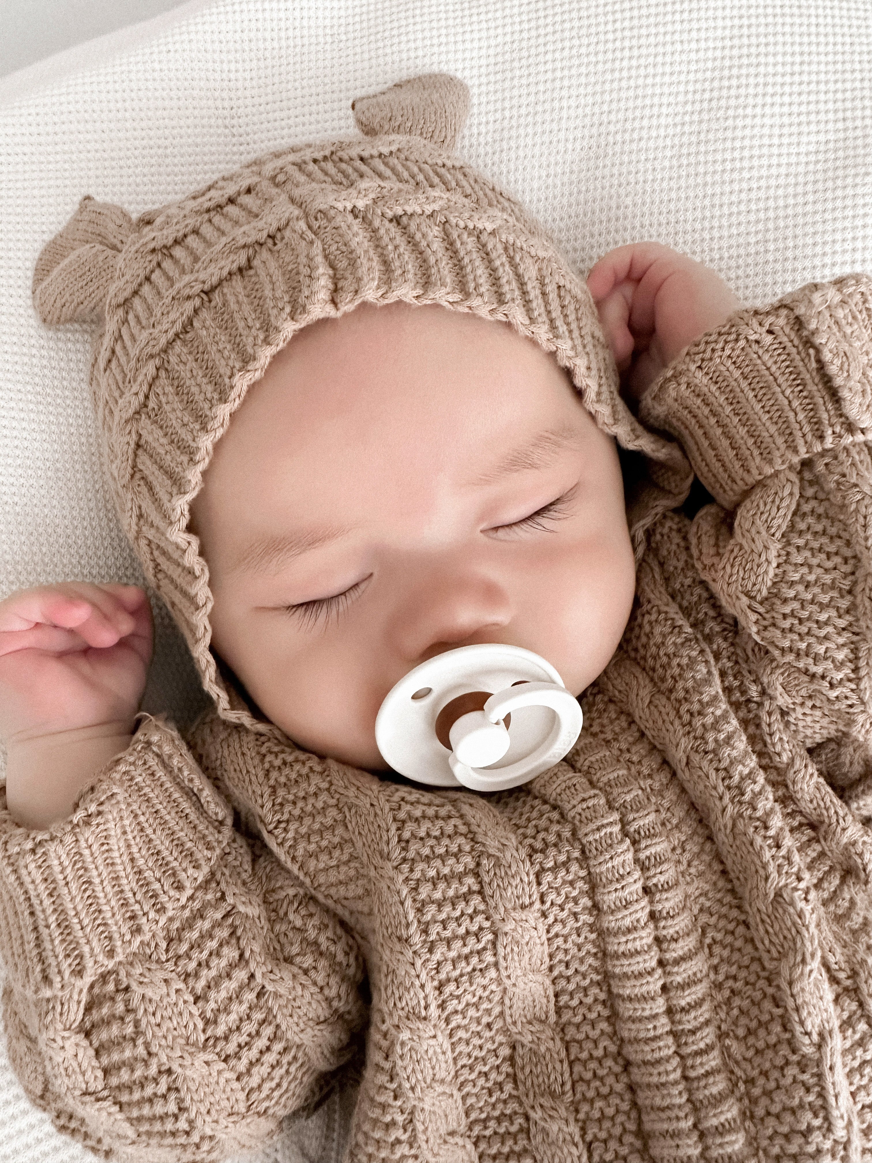 Luna + Luca Baby Bear Jumpsuit - Acorn