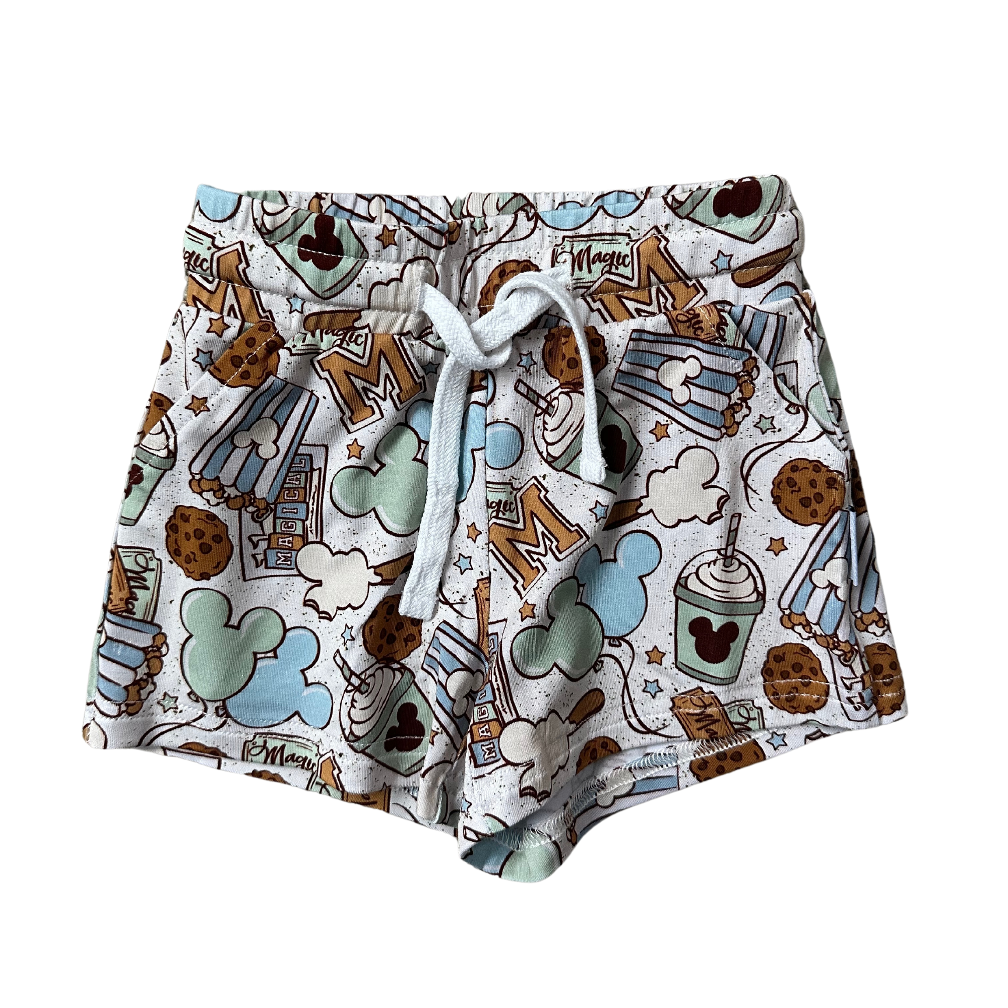 Snacks, Blue - Pocket Short Set