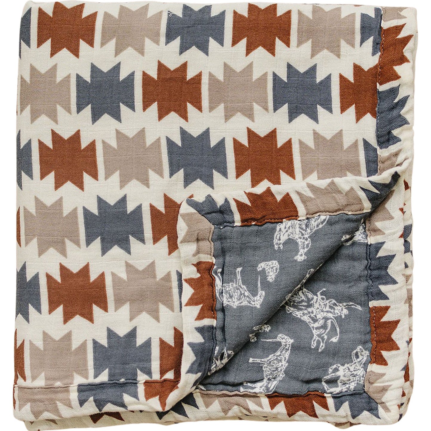 Western Aztec + Wild West Muslin Quilt