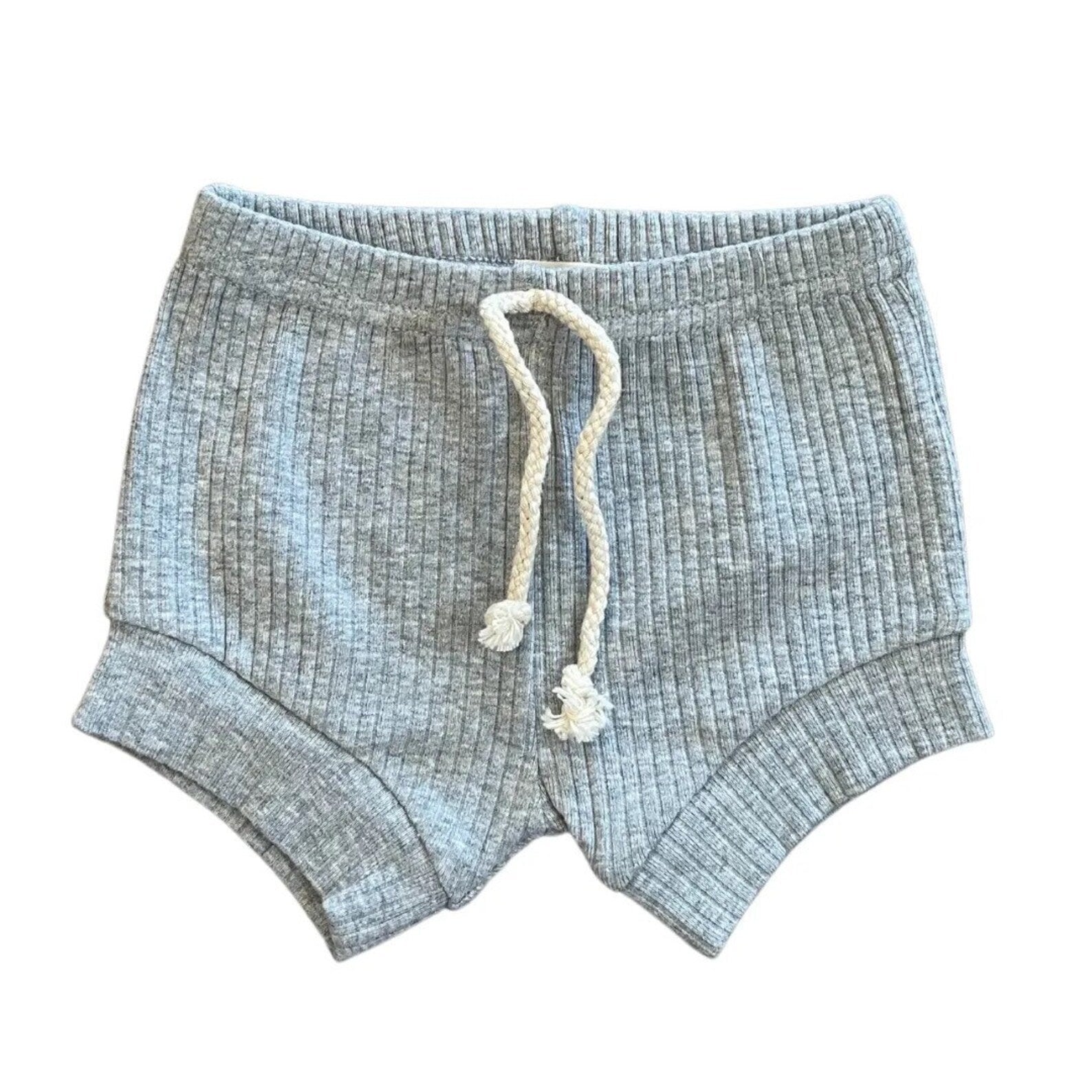 Ribbed Shorts - Heather Gray