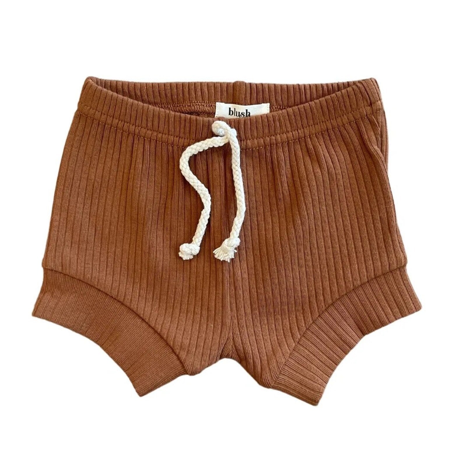 Ribbed Shorts - Cognac