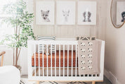 Rust Mudcloth Crib Sheet